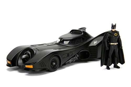Jada Toys DC Comics Batman 1989 Batmobile DIE-CAST Car Model Kit, 1: 24 Scale Vehicle & 2.75" Collectible Metal Figurine