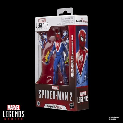 Marvel Legends Series Gamerverse Miles Morales Upgraded Suit Style, Spider-Man 2 Video Game-Inspired Collectible 6 Inch Action Figure