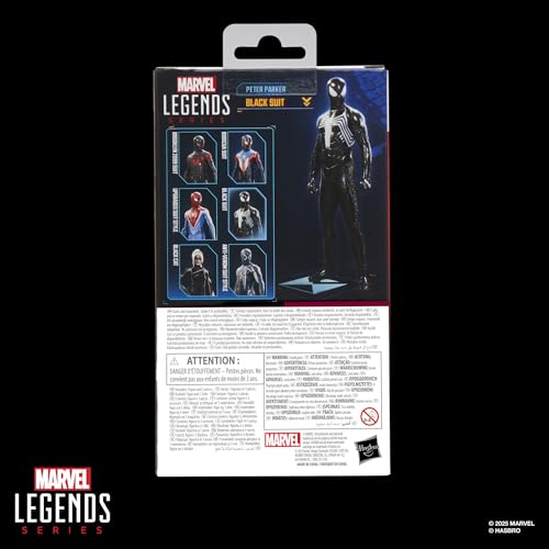 Marvel Legends Series Gamerverse Peter Parker Black Suit, Spider-Man 2 Video Game-Inspired Collectible 6 Inch Action Figure
