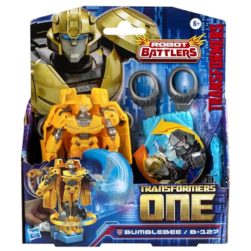 Transformers One Robot Battlers Bumblebee (B-127) 4.5-Inch Robot Action Figure, Interactive Toys for Boys and Girls Ages 6 and Up