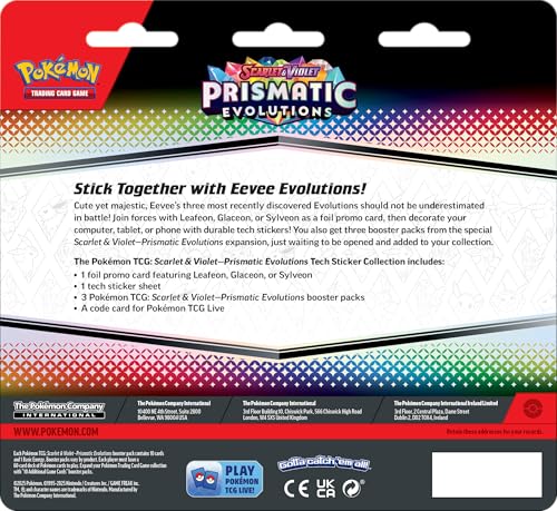 Pokemon TCG Scarlet and Violet 8.5 Prismatic Evolutions Tech Sticker Collection (Glaceon)