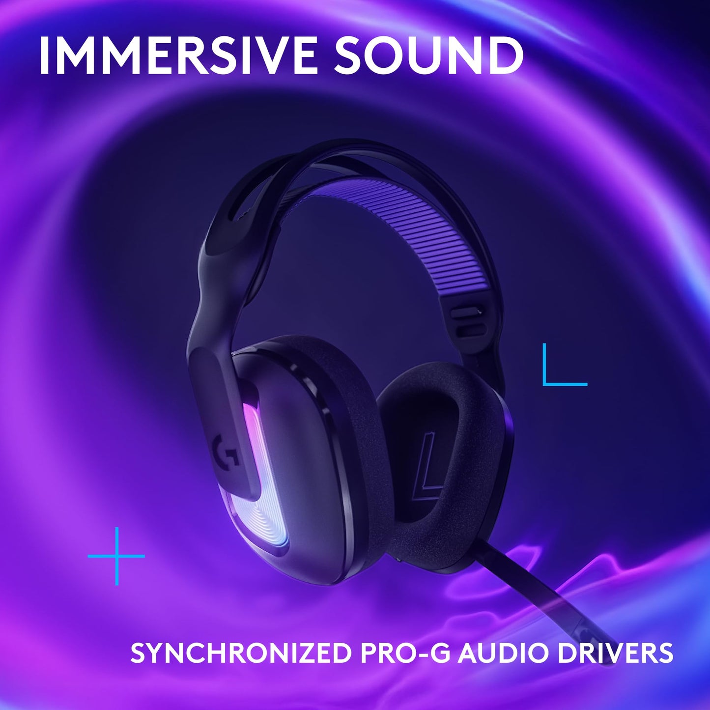Logitech G522 Lightspeed Wireless Gaming Headset, LIGHTSYNC RGB, Full Bandwidth Mic & Advanced Synchronized Audio, Tri-Connectivity with Lightspeed, Bluetooth, USB-A to USB-C for PC - Black