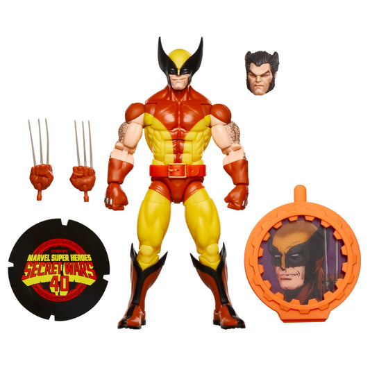 Marvel Legends Series Wolverine, X-Men Retro Comics Secret Wars Collectible 6 Inch Action Figure with Shield