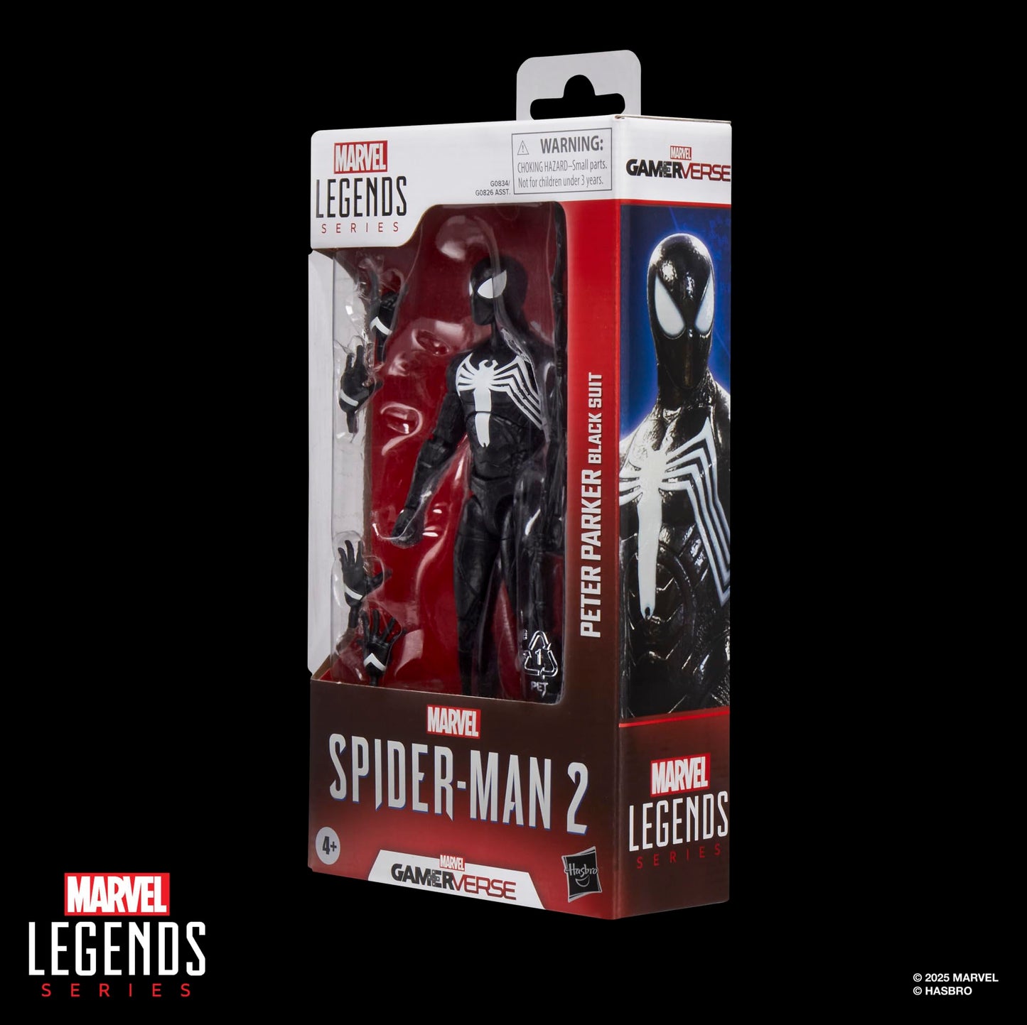 Marvel Legends Series Gamerverse Peter Parker Black Suit, Spider-Man 2 Video Game-Inspired Collectible 6 Inch Action Figure