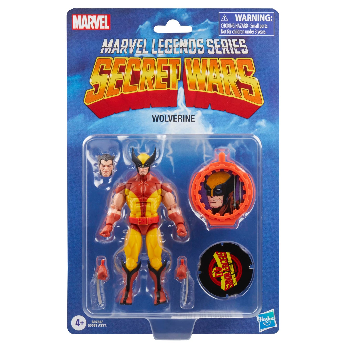 Marvel Legends Series Wolverine, X-Men Retro Comics Secret Wars Collectible 6 Inch Action Figure with Shield