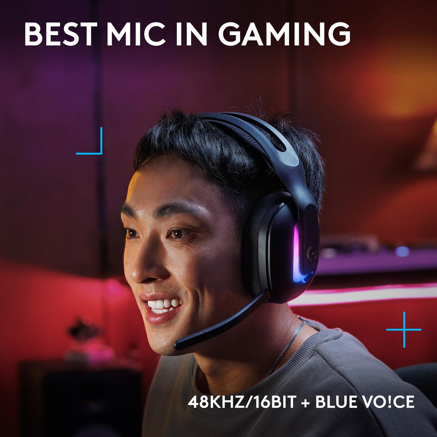 Logitech G522 Lightspeed Wireless Gaming Headset, LIGHTSYNC RGB, Full Bandwidth Mic & Advanced Synchronized Audio, Tri-Connectivity with Lightspeed, Bluetooth, USB-A to USB-C for PC - Black