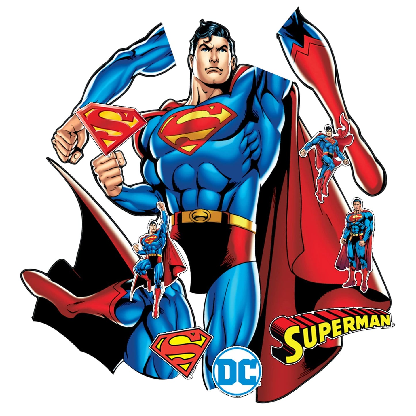 Superman Movable Vinyl DIY Wall Art Stickers Set - Walls, Windows, Doors
