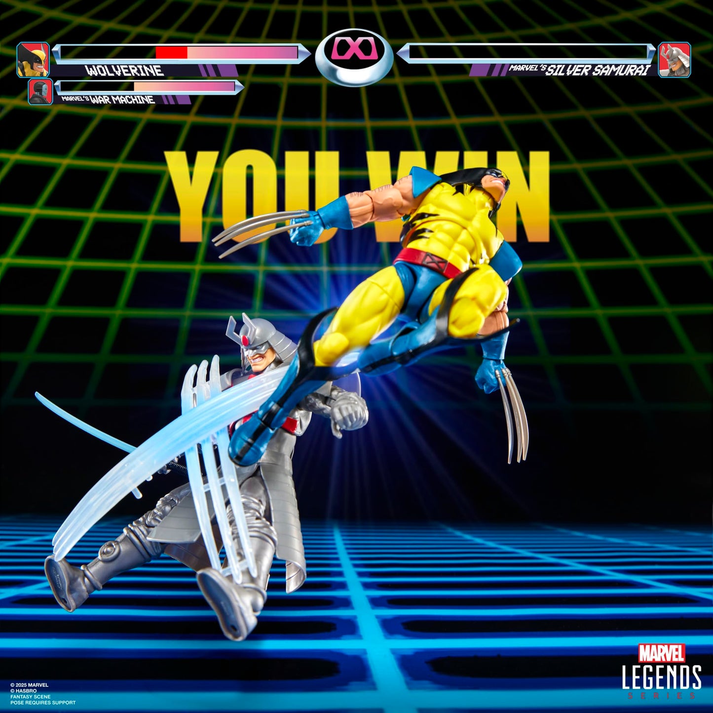 Marvel Legends Series Gamerverse Wolverine vs Marvel's Silver Samurai, Retro Video Game -Inspired Collectible 6-Inch Action Figures