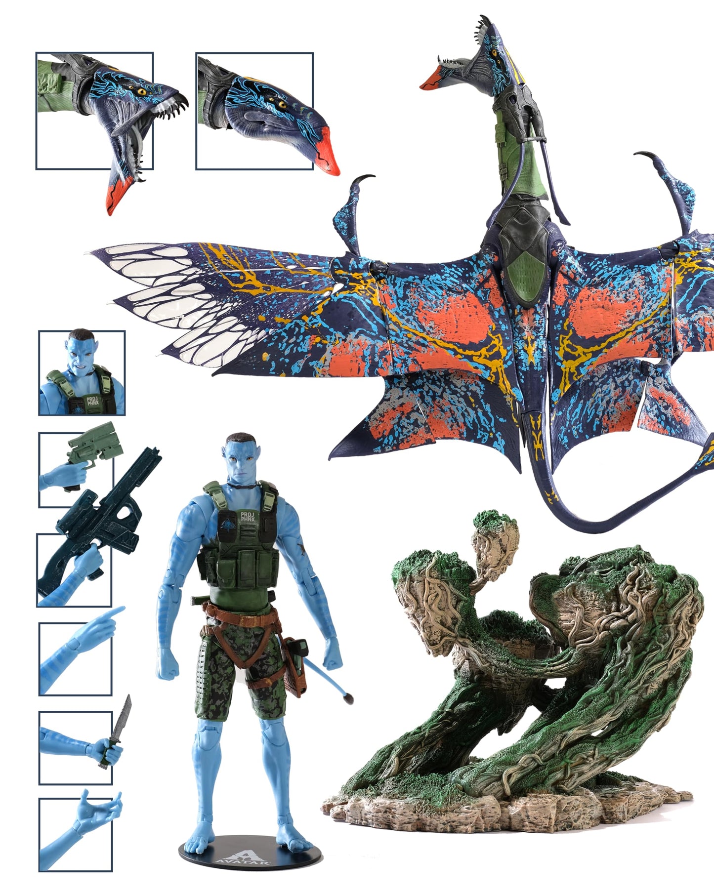McFarlane Toys- Avatar: The Way of Water Recom Quaritch & RDA Banshee 7in Scale Deluxe 2 Pack Gold Label