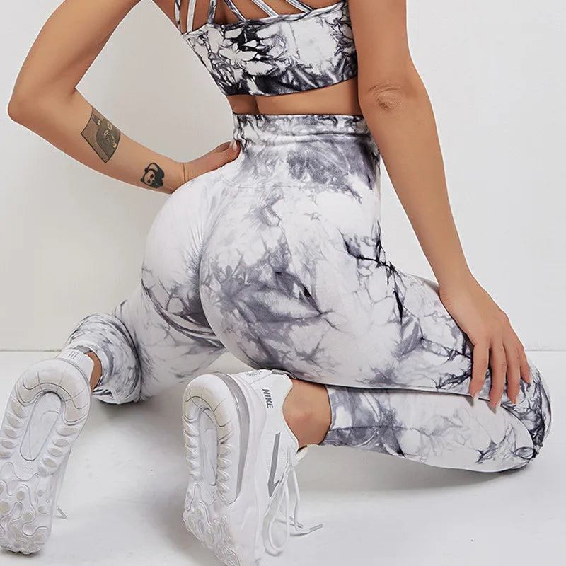 Tie Dye Seamless High Waist Yoga Pants