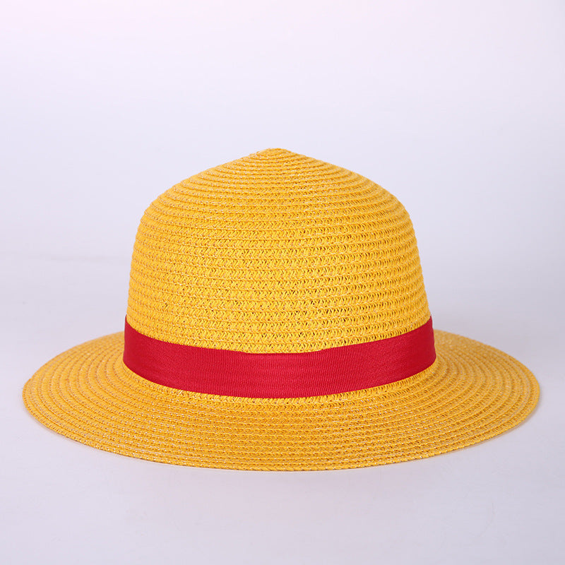 Anime Luffy Anime Cosplay Straw Boater Beach Hat Halloween Sun Hat