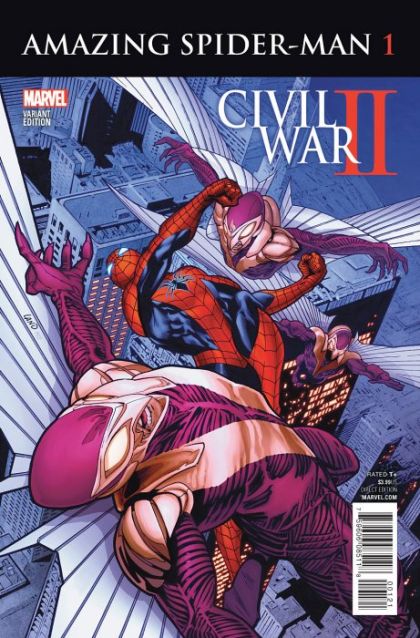 Civil War II: Amazing Spider-Man #1B (Variant Travel Foreman Cover)