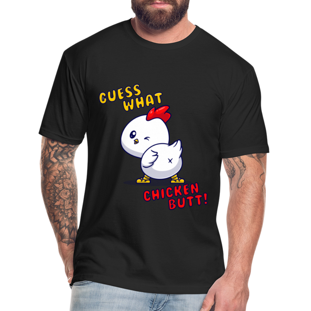 Cluckin' Surprise: The 'Guess What' Chicken Butt Tee T-Shirt - black