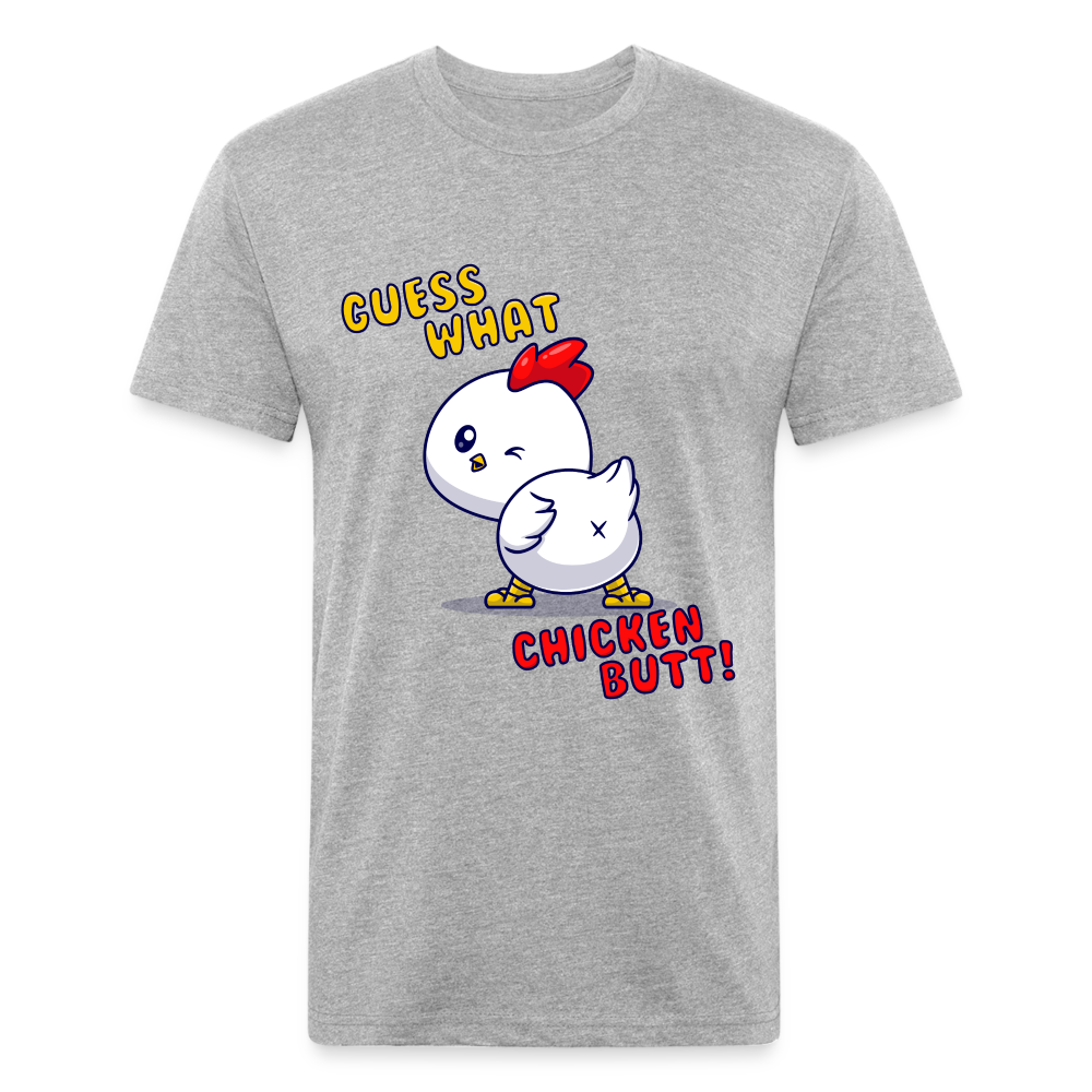 Cluckin' Surprise: The 'Guess What' Chicken Butt Tee T-Shirt - heather gray