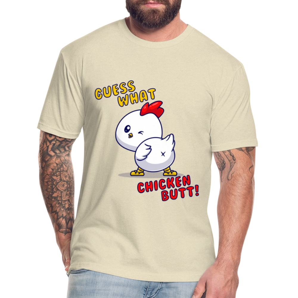 Cluckin' Surprise: The 'Guess What' Chicken Butt Tee T-Shirt - heather cream