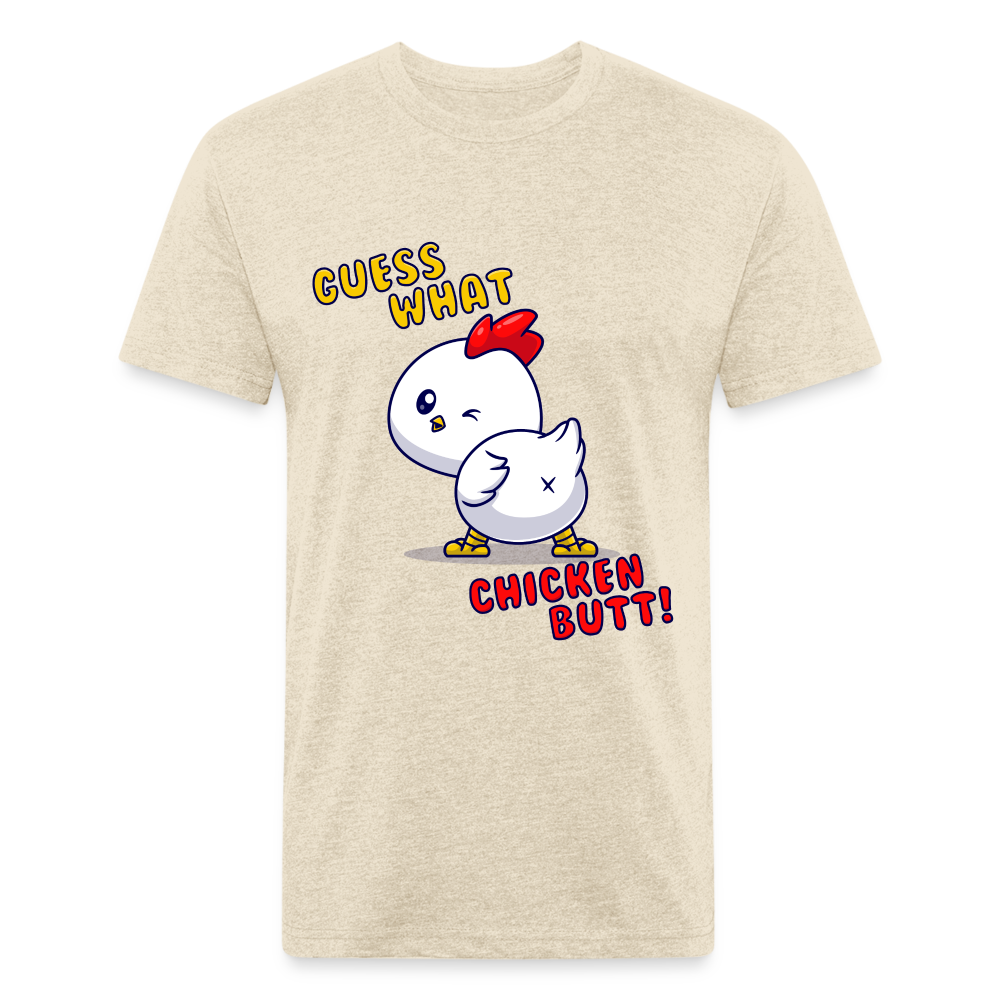 Cluckin' Surprise: The 'Guess What' Chicken Butt Tee T-Shirt - heather cream