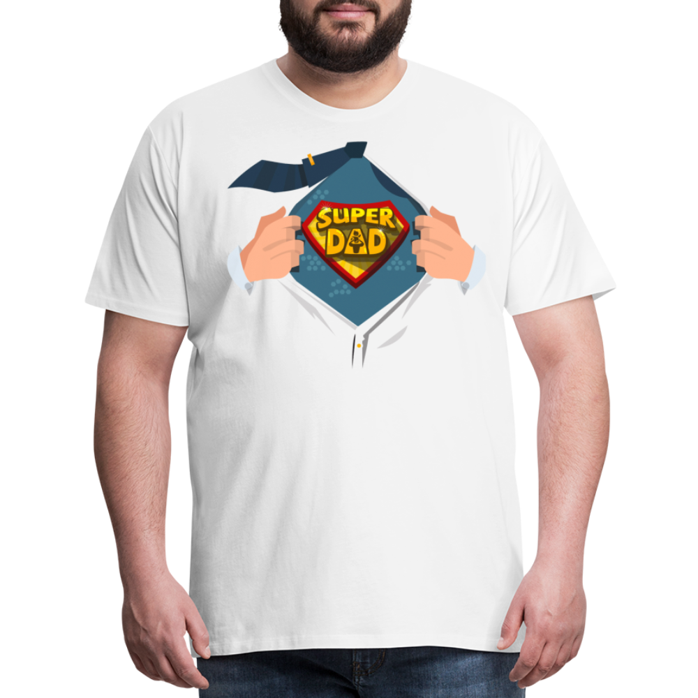 Super Dad: The Ultimate Father's Day Tee Tribute Men's Premium T-Shirt - white