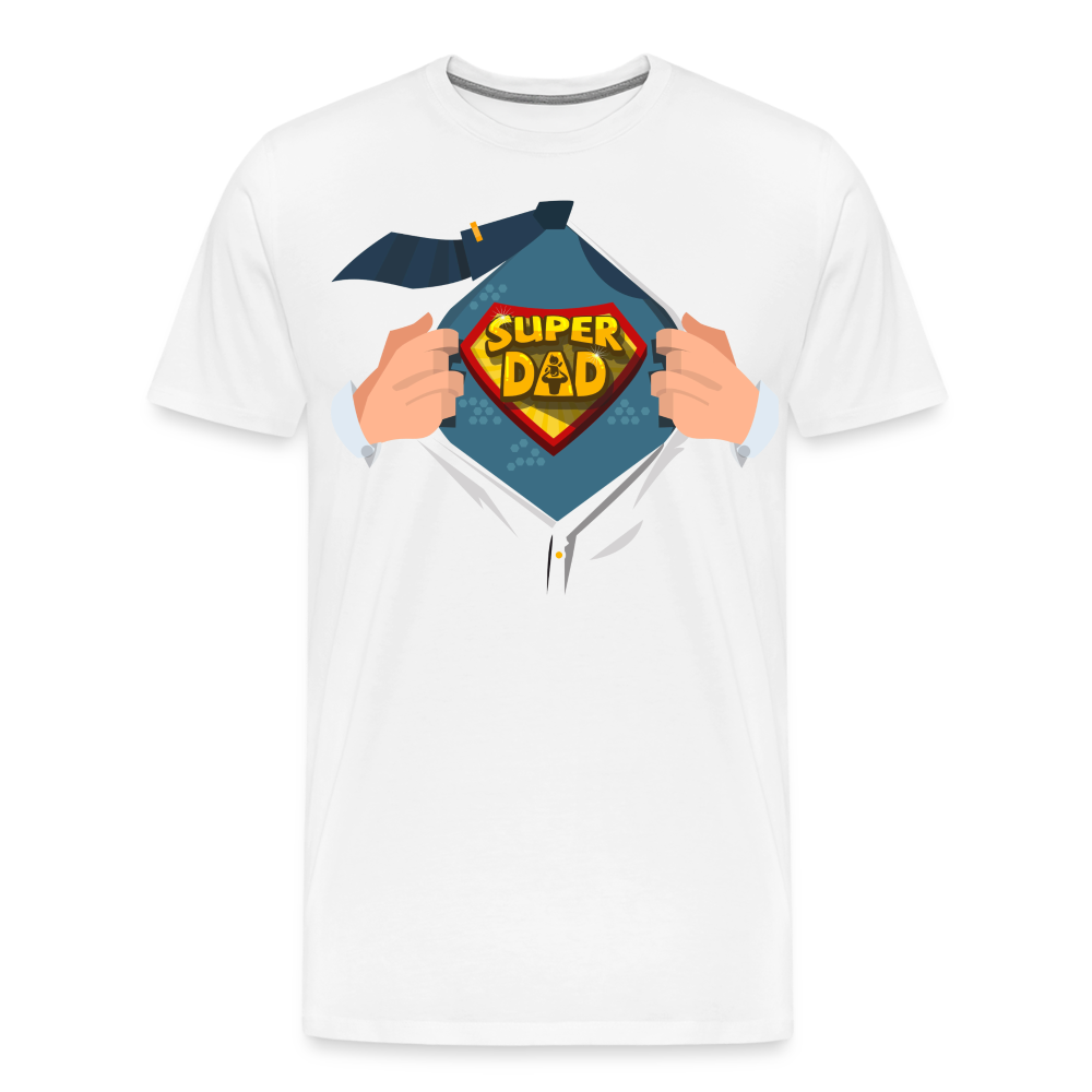 Super Dad: The Ultimate Father's Day Tee Tribute Men's Premium T-Shirt - white