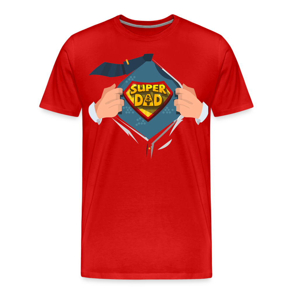 Super Dad: The Ultimate Father's Day Tee Tribute Men's Premium T-Shirt - red