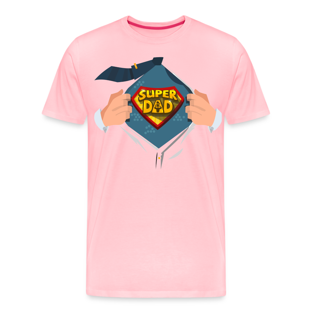 Super Dad: The Ultimate Father's Day Tee Tribute Men's Premium T-Shirt - pink