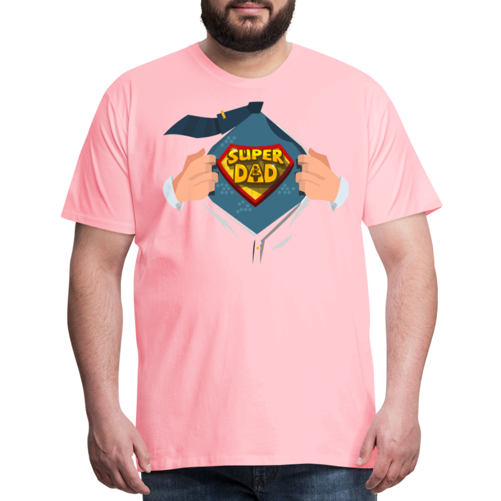 Super Dad: The Ultimate Father's Day Tee Tribute Men's Premium T-Shirt - pink