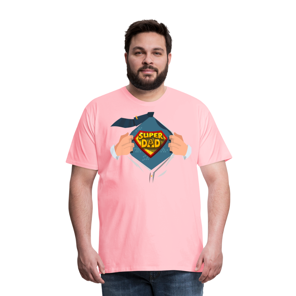 Super Dad: The Ultimate Father's Day Tee Tribute Men's Premium T-Shirt - pink