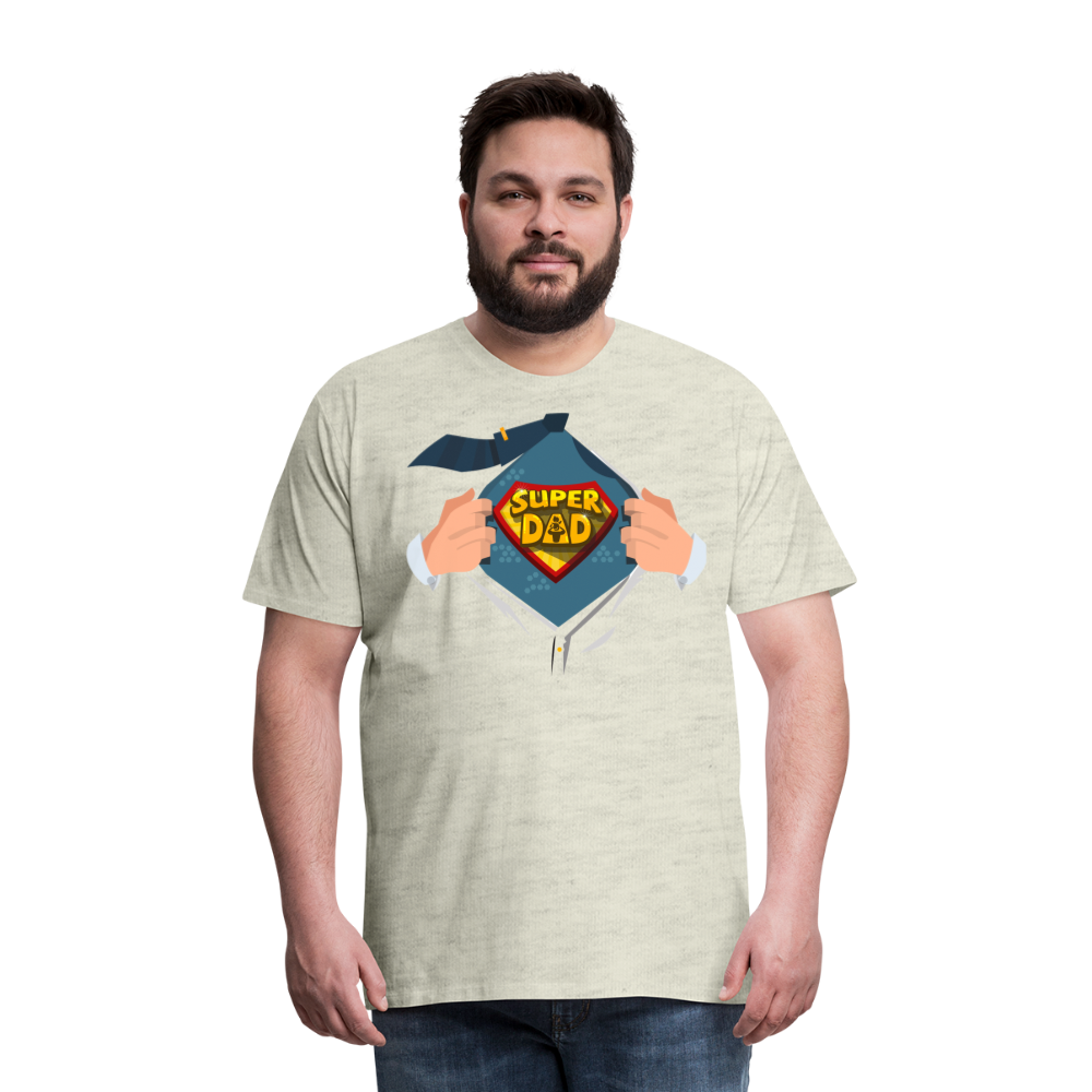 Super Dad: The Ultimate Father's Day Tee Tribute Men's Premium T-Shirt - heather oatmeal