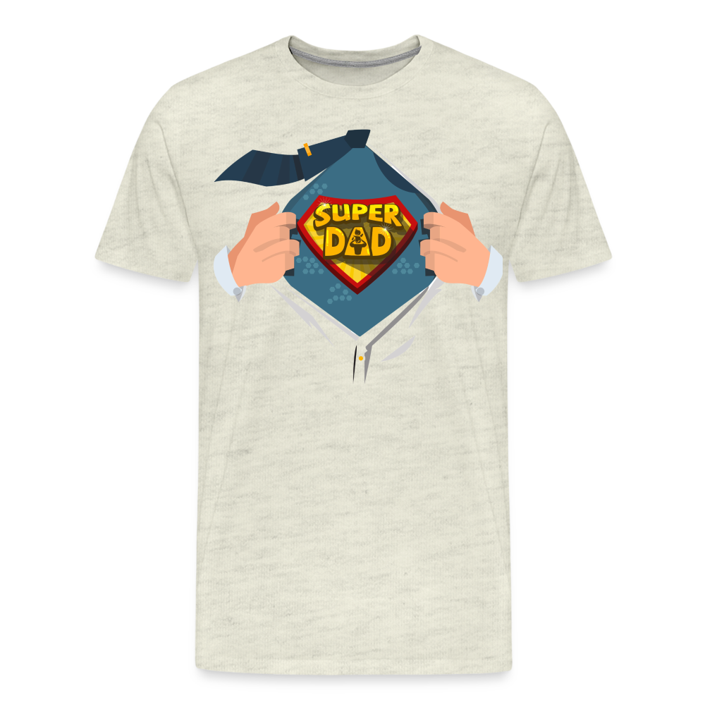 Super Dad: The Ultimate Father's Day Tee Tribute Men's Premium T-Shirt - heather oatmeal
