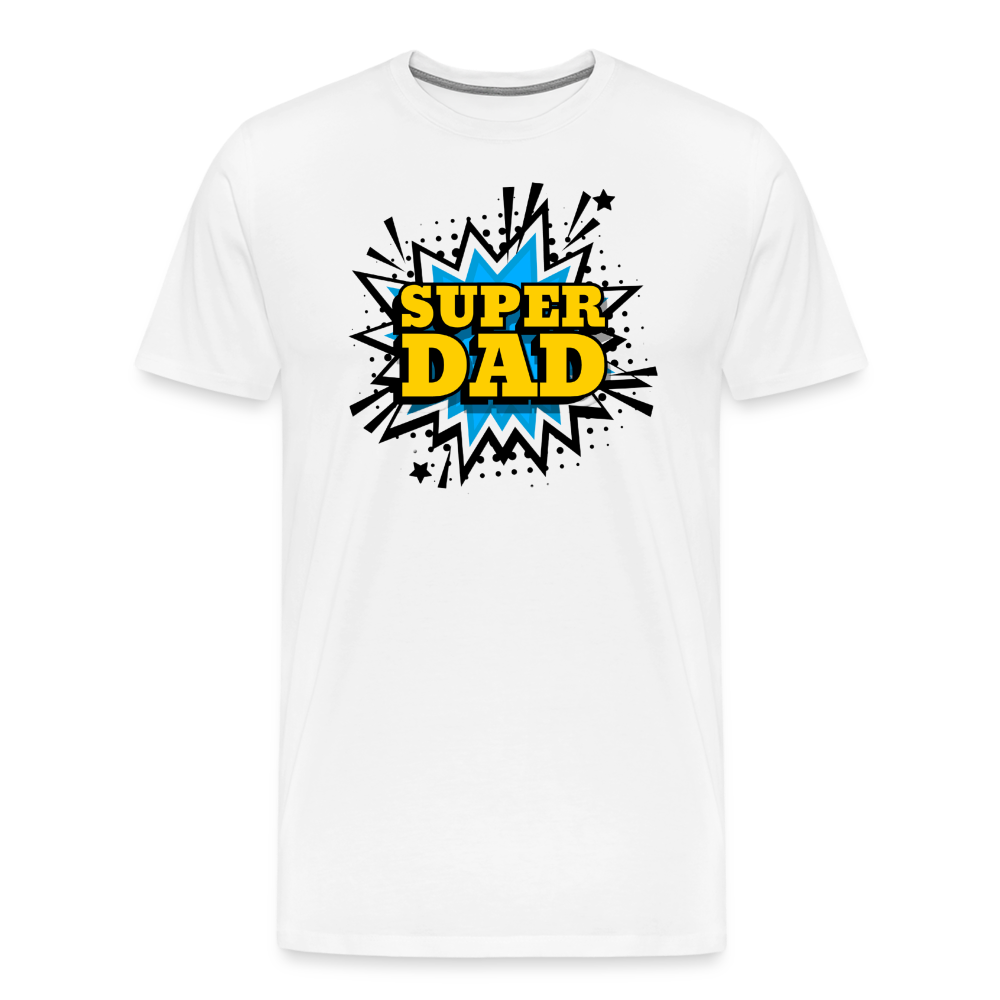 The 'Super Dad' Tribute Tee Men's Premium T-Shirt - white