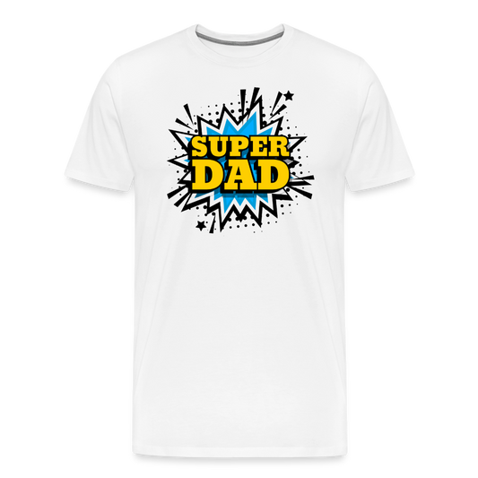 The 'Super Dad' Tribute Tee Men's Premium T-Shirt - white