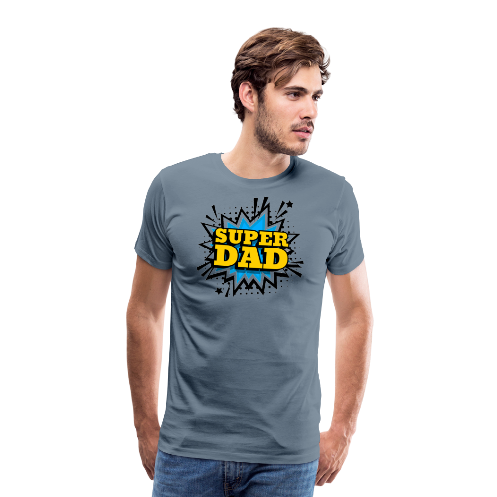 The 'Super Dad' Tribute Tee Men's Premium T-Shirt - steel blue