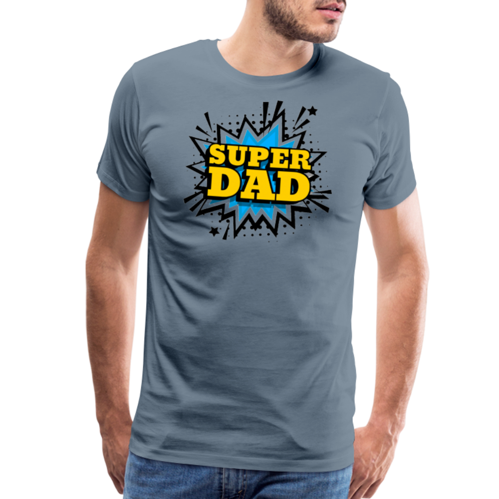 The 'Super Dad' Tribute Tee Men's Premium T-Shirt - steel blue
