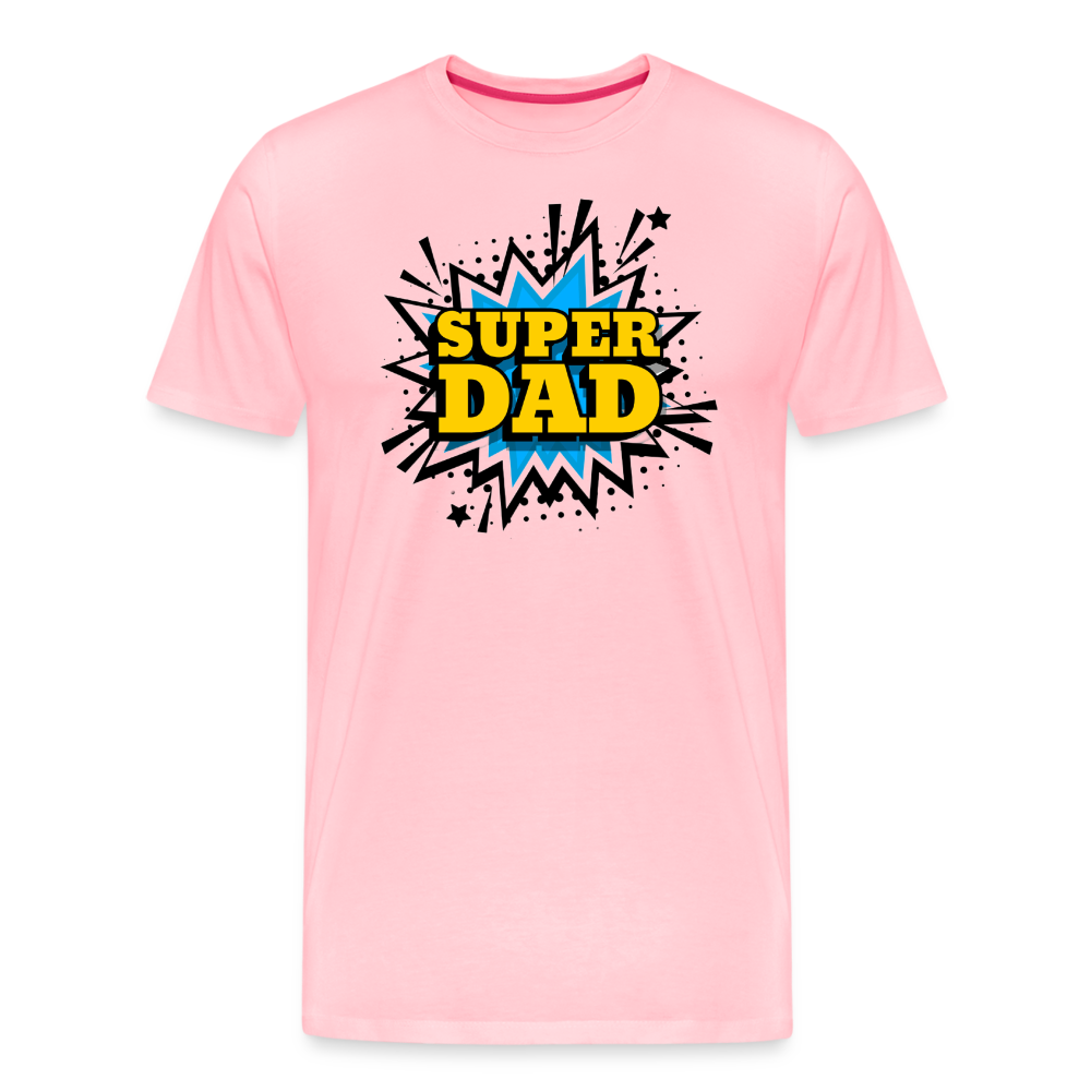 The 'Super Dad' Tribute Tee Men's Premium T-Shirt - pink
