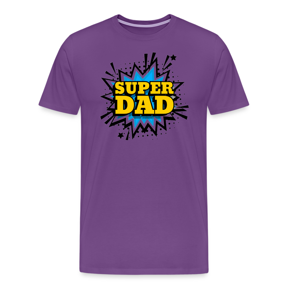 The 'Super Dad' Tribute Tee Men's Premium T-Shirt - purple