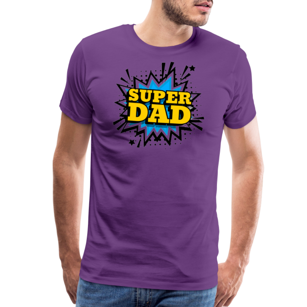 The 'Super Dad' Tribute Tee Men's Premium T-Shirt - purple