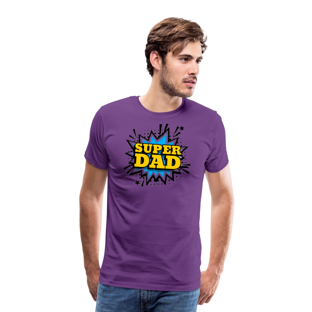 The 'Super Dad' Tribute Tee Men's Premium T-Shirt - purple
