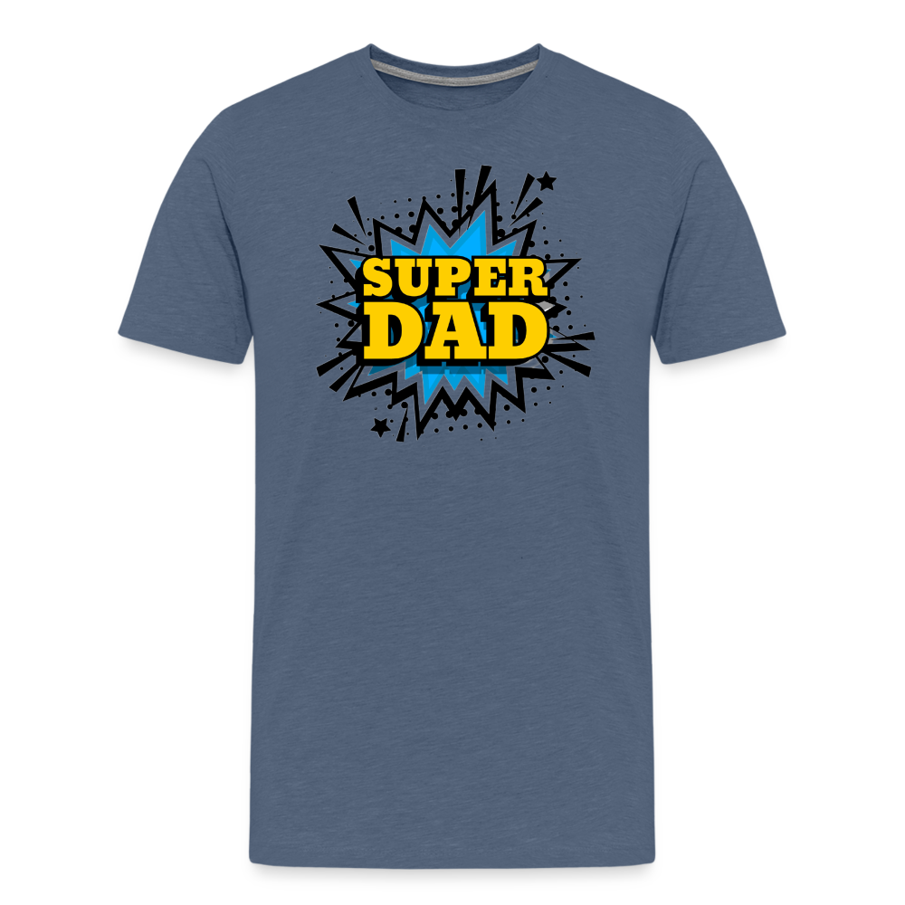 The 'Super Dad' Tribute Tee Men's Premium T-Shirt - heather blue