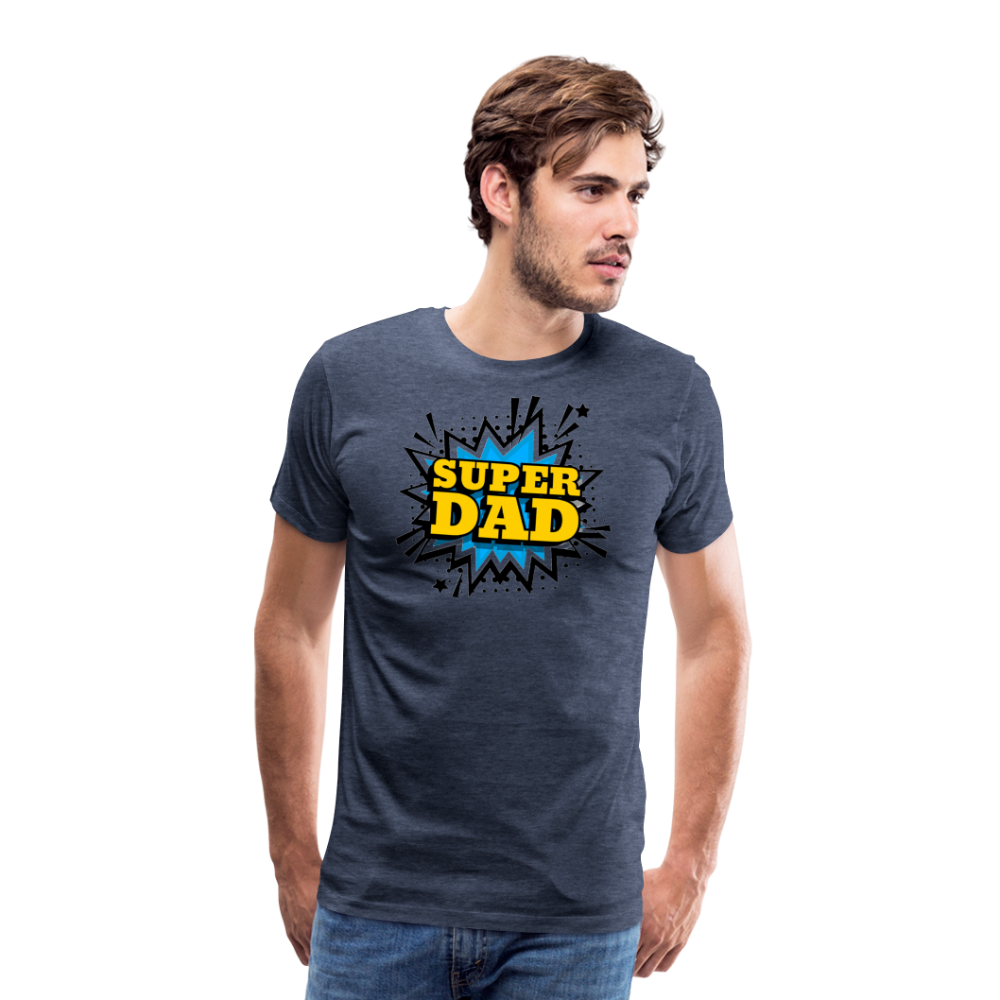 The 'Super Dad' Tribute Tee Men's Premium T-Shirt - heather blue