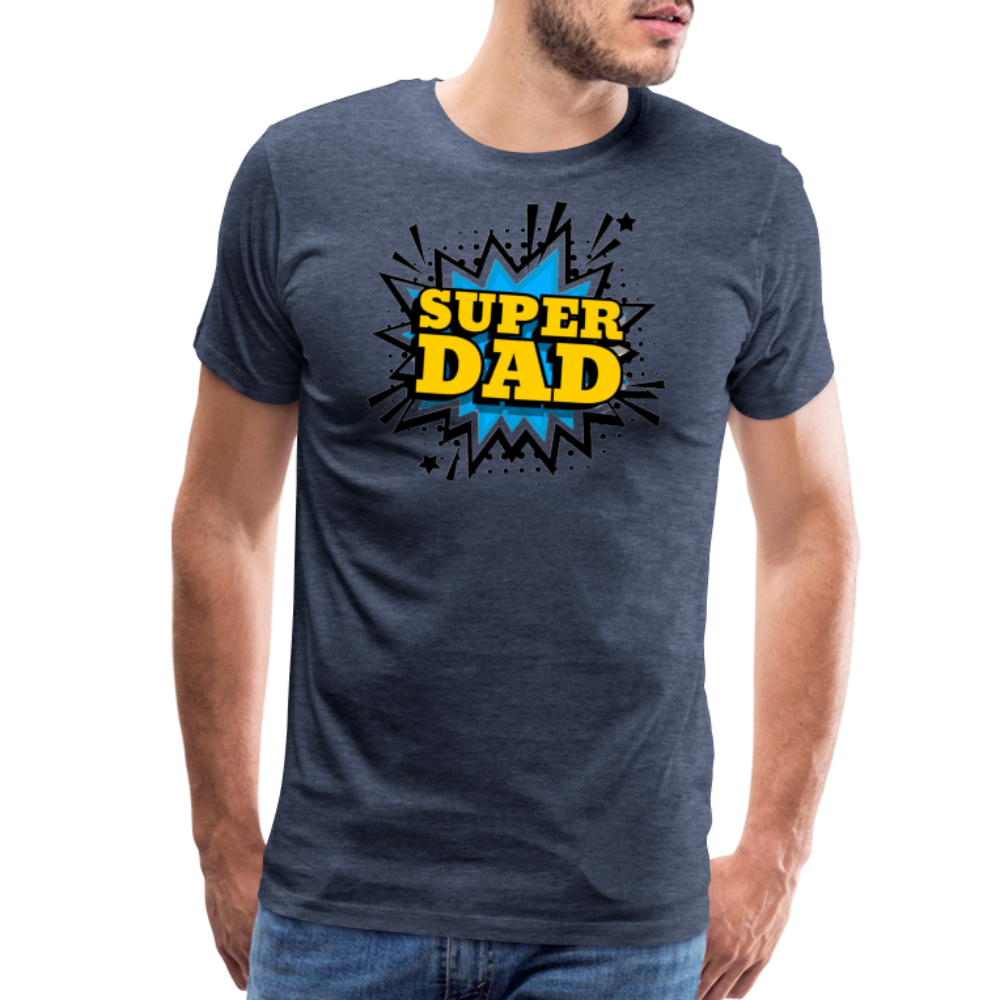 The 'Super Dad' Tribute Tee Men's Premium T-Shirt - heather blue
