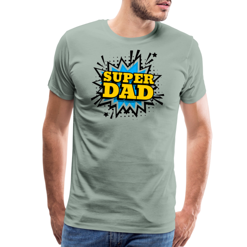 The 'Super Dad' Tribute Tee Men's Premium T-Shirt - steel green