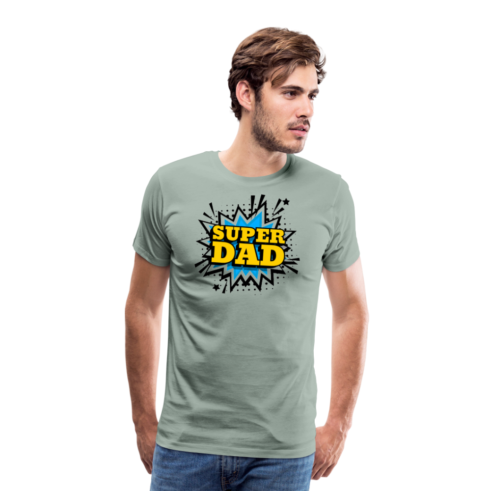 The 'Super Dad' Tribute Tee Men's Premium T-Shirt - steel green