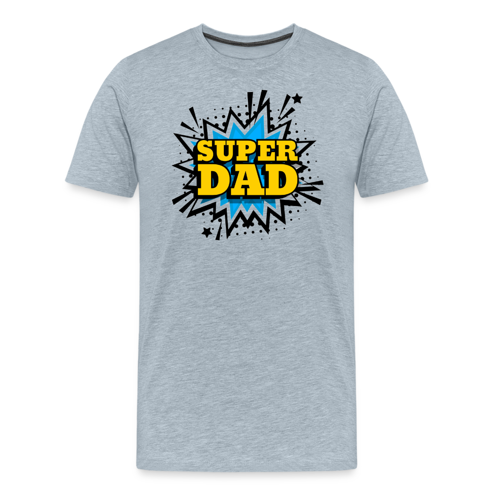 The 'Super Dad' Tribute Tee Men's Premium T-Shirt - heather ice blue