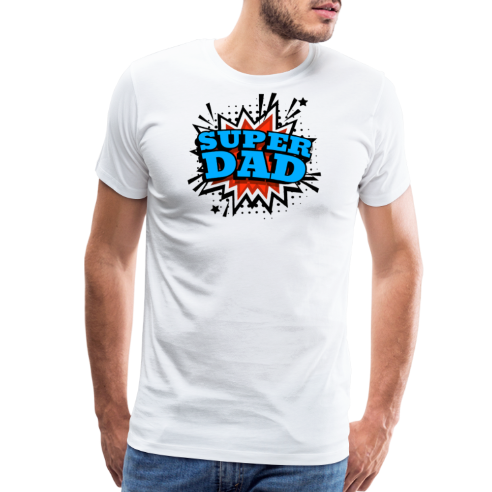 Dad Force One: Soaring in 'Super Dad' Style Men's Premium T-Shirt - white