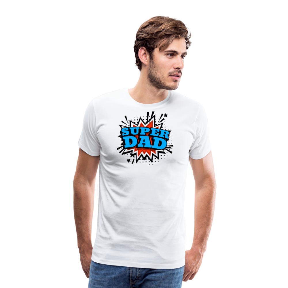 Dad Force One: Soaring in 'Super Dad' Style Men's Premium T-Shirt - white