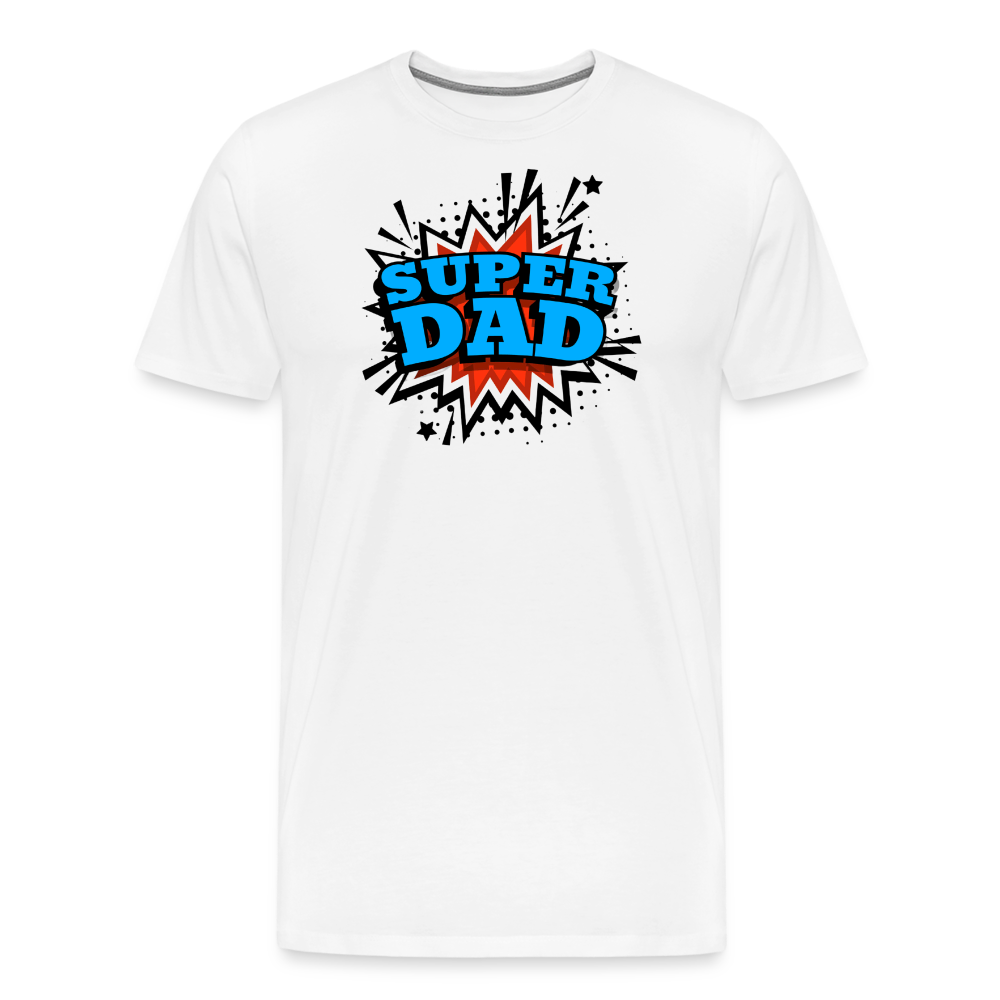 Dad Force One: Soaring in 'Super Dad' Style Men's Premium T-Shirt - white