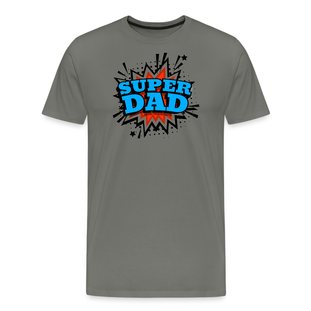 Dad Force One: Soaring in 'Super Dad' Style Men's Premium T-Shirt - asphalt gray