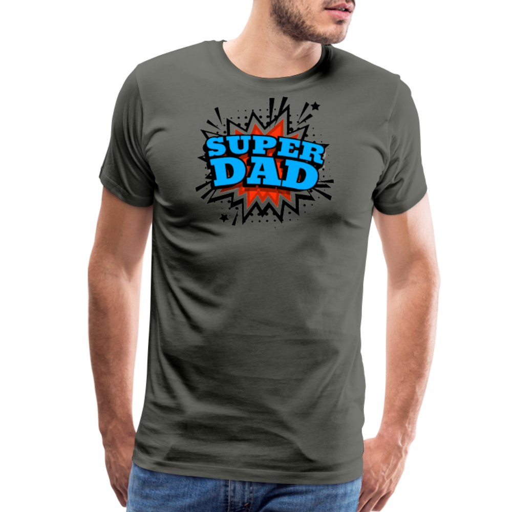 Dad Force One: Soaring in 'Super Dad' Style Men's Premium T-Shirt - asphalt gray