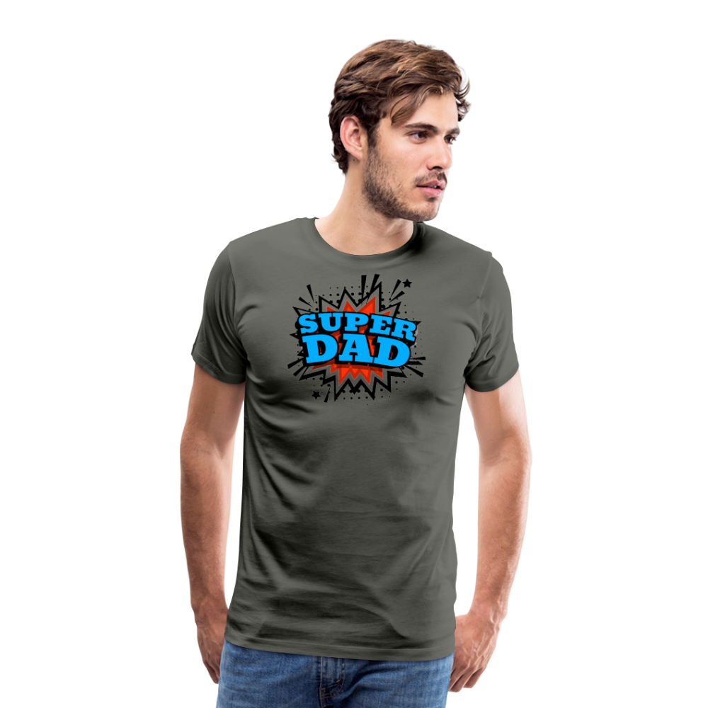 Dad Force One: Soaring in 'Super Dad' Style Men's Premium T-Shirt - asphalt gray