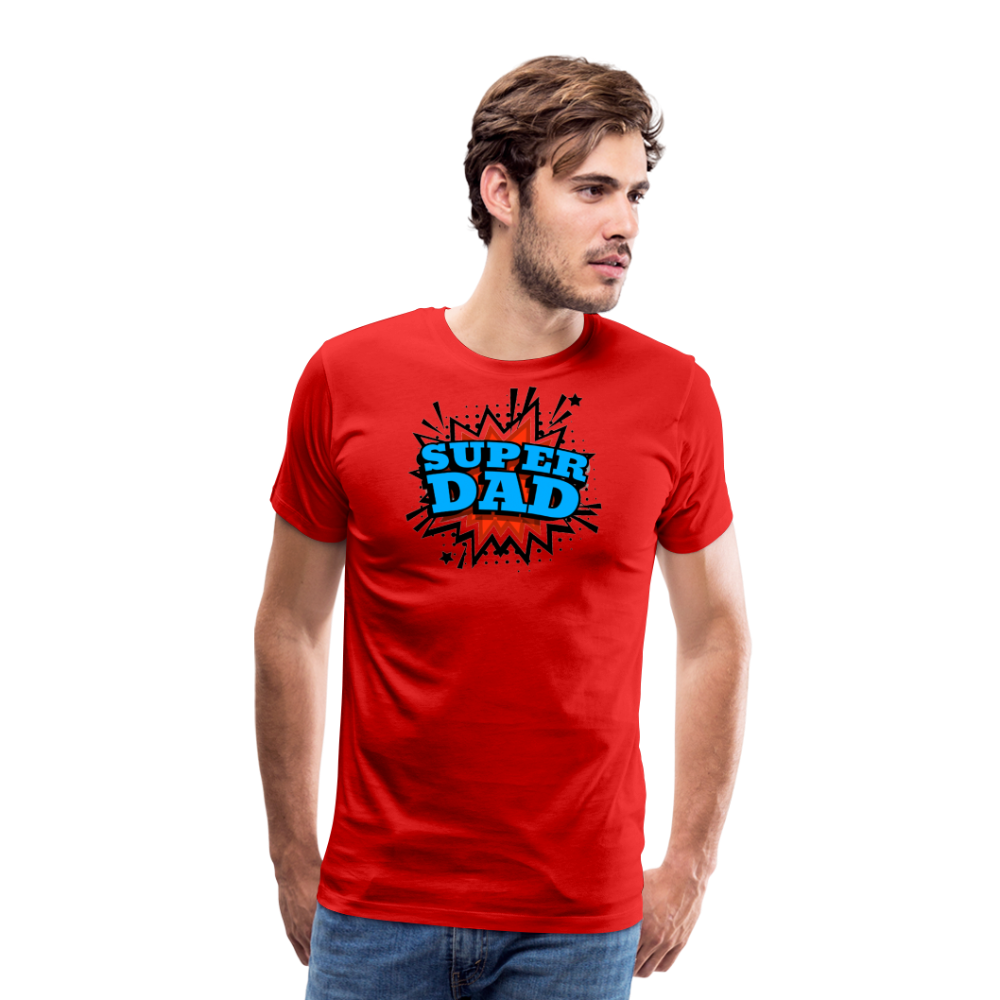 Dad Force One: Soaring in 'Super Dad' Style Men's Premium T-Shirt - red