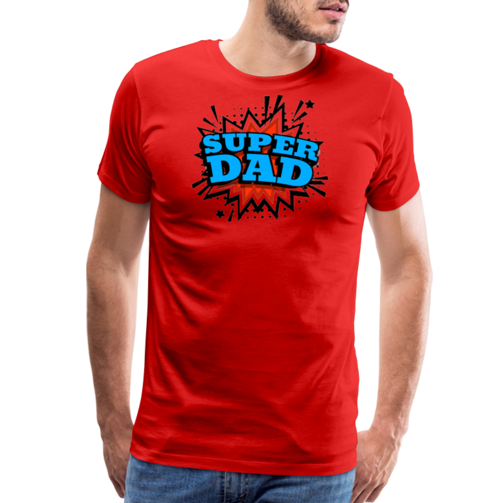 Dad Force One: Soaring in 'Super Dad' Style Men's Premium T-Shirt - red